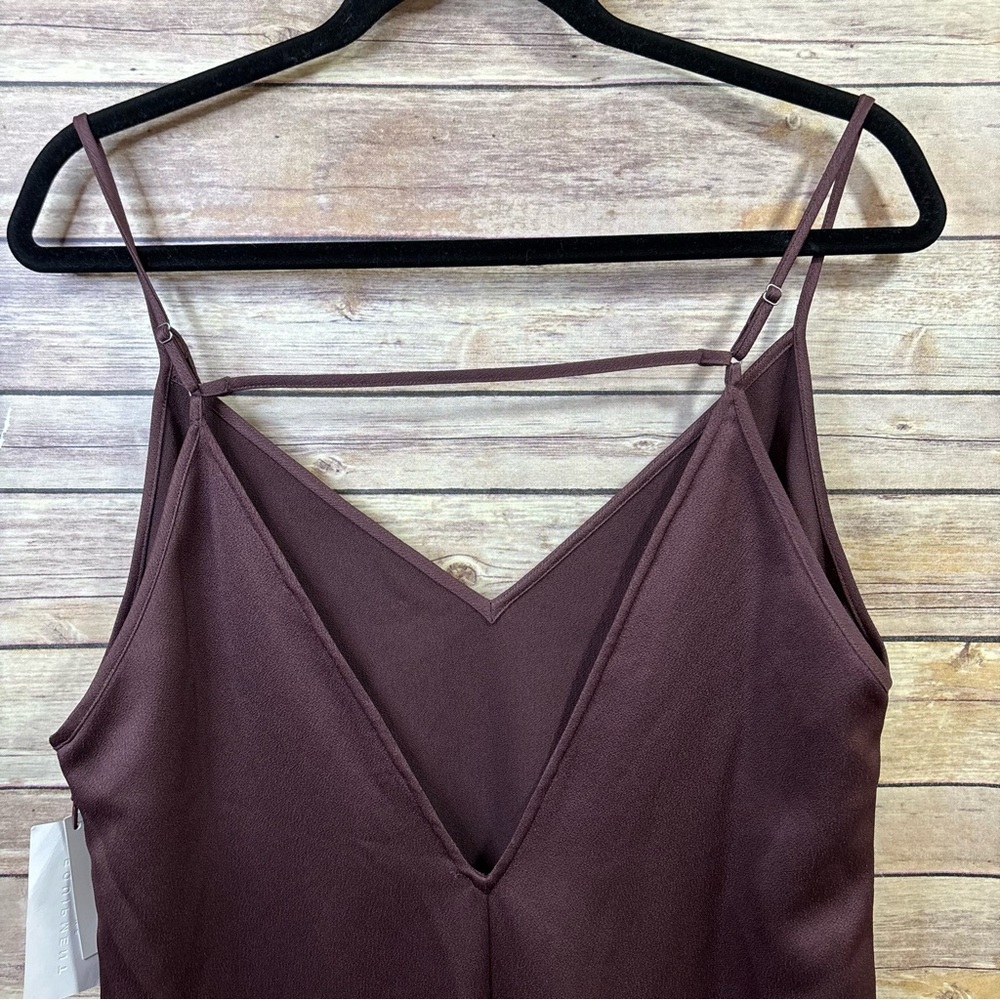 NWT Equipment Tansie Satin Crepe V-Neck Slip Dress Size XL - Picture 5 of 8